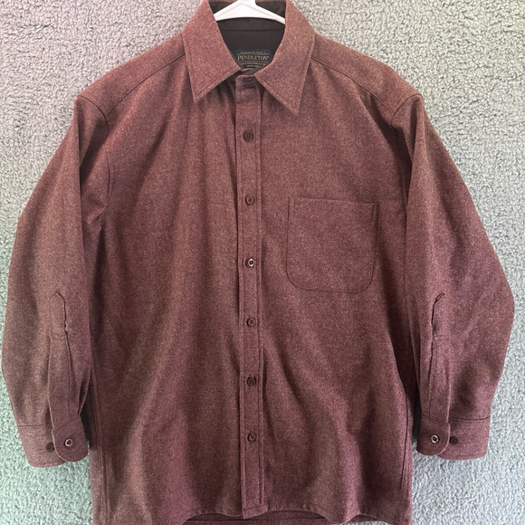 Pendleton Men’s Lodge Shirt 100% Virgin Wool Red Button Up Shirt Size S - Picture 1 of 9